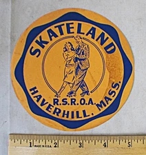 Vintage Roller Skating Club Sticker -- Skateland - Haverhill Mass.