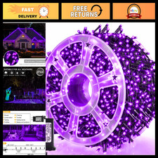 500 LED Halloween String Lights 164FT Twinkle Lights Waterproof for Indoor/Outdo