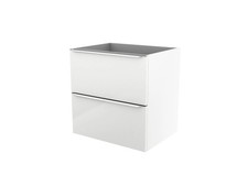 GoodHome Imandra Gloss White Wall-mounted Bathroom Vanity unit (H) 600mm (W) 600