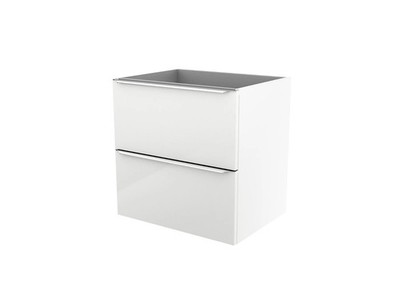 GoodHome Imandra Hochglanz weiß Bad-Waschtischunterschrank (H) 600 mm (B) 600