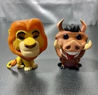 Funko Pop! Disney The Lion King Mufasa #495 Luau Pumbaa #498 Lot of 2 OOB Loose