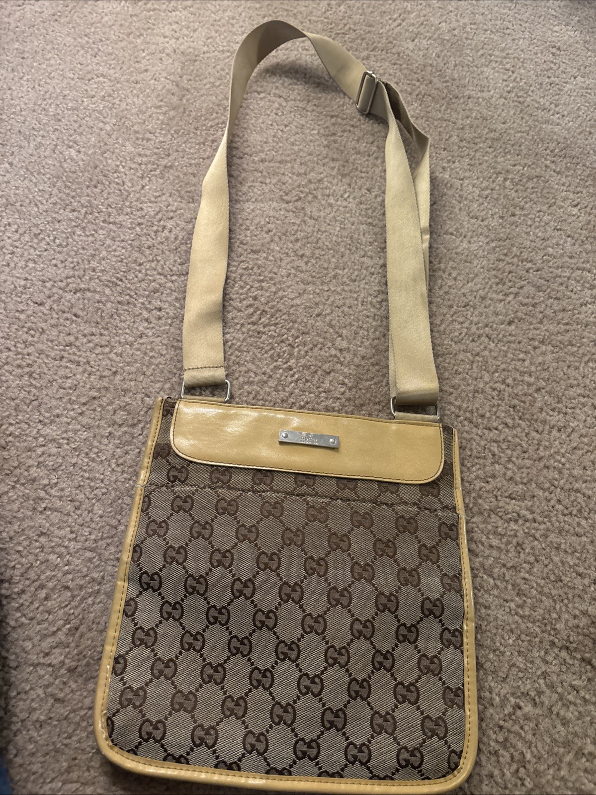 Gucci Monogrammed Crossbody Bag Preowned