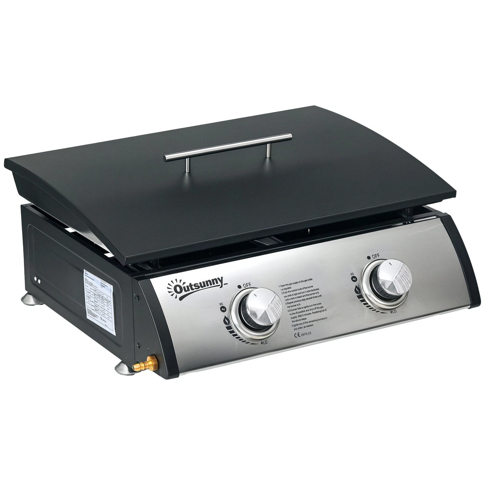 Outsunny Portable Gas Plancha Barbecue Grill with 2 Stainless Steel Burner
Opens in a new window or