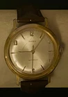 NO RESERVE VINTAGE 1960'S TIMEX MARLIN MEN'S WIND-UP WATCH RUNS W/LEATHER BAND