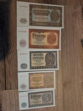 DDR Banknote 1955 5 10 20 50 100 Deutsche Mark Druckfrisch