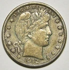 1912-D Barber Silver Half Dollar US 50C | XF Detail - Environmental Damage