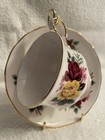 254e Vintage Queen Anne Tea Cup & Saucer Red & Yellow Rose Pattern 8630 E57S — photo 2