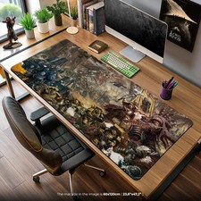 Warhammer 40K Battlefield Desk Mat - Ultramarines Mouse Pad for Grim Gaming