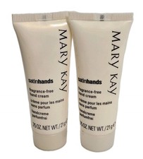 Mary Kay Lot Of 2 Satin Hands FRAGRANCE FREE HAND CREAM 0.75 oz ea., New
