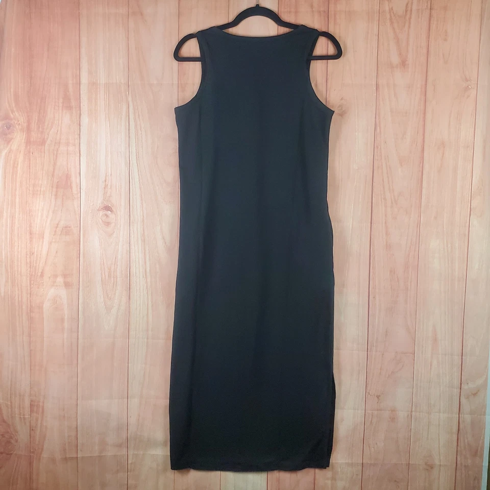 Vestido sin mangas Toad & Co Piru Henley midi para mujer S negro sujetador tirantes amigables Foto 2 de 4