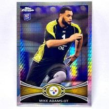 2012 Topps Chrome Prism Refractor Mike Adams #197 RC serial #d /216 Steelers NM