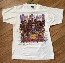 Vintage 1987 World Champs Los Angeles Lakers Showtime The Drive for Five T-shirt