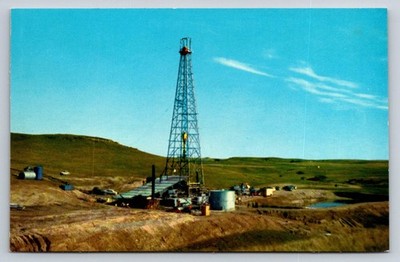 Williston Basin Oil Drilling Rig Mirro-Krome Postcard Osborn Studio