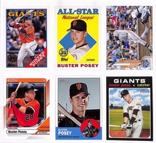 Buster Posey 6 Card Lot MLB San Fransisco Giants Topps /Heritage / Donruss 2020s