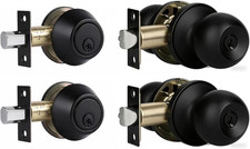 Exterior Door Lock Set with Deadbolt, Single Cylinder Deadbolt Lock and Door Kno