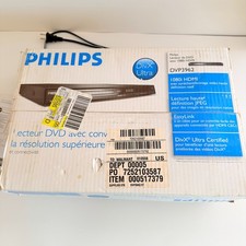 Philips DVD Player w/ 1080i HDMI DVP3962 High Definition Playback DivX NEW
