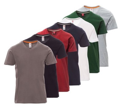 PAYPER T-Shirt V-Neck Kurzarm Weich Shirt klassisch VNeck