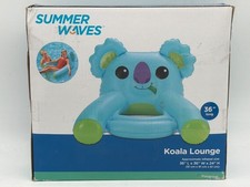 Summer Waves Koala Lounge Inflatable Water Float 36" L X 36" W X 24" H For Ages