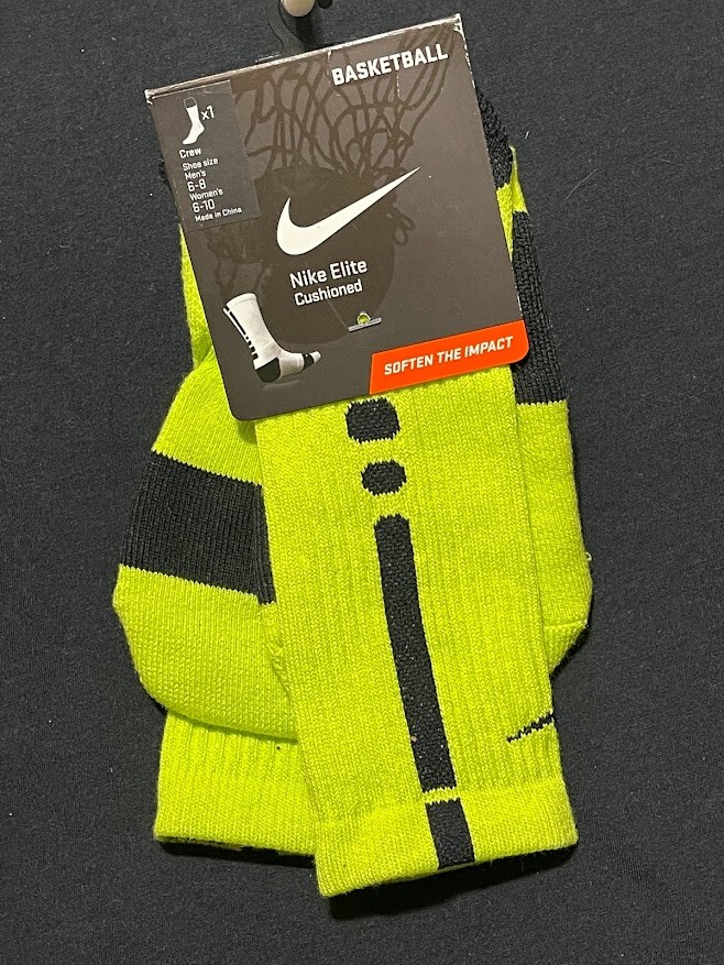 neon yellow nike elite socks