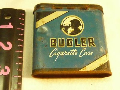 bugler cigarette case tin Vintage Bugler Cigarette Case Tin