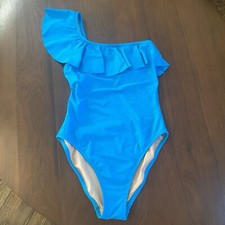 J Crew Ruffle One Shoulder Bathing Suit Small