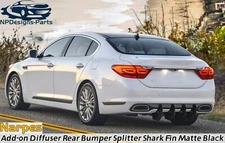 For 15-17 KIA K900 Rear Bumper Add-On Diffuser Lip Splitter 4Fins Narpes Design
