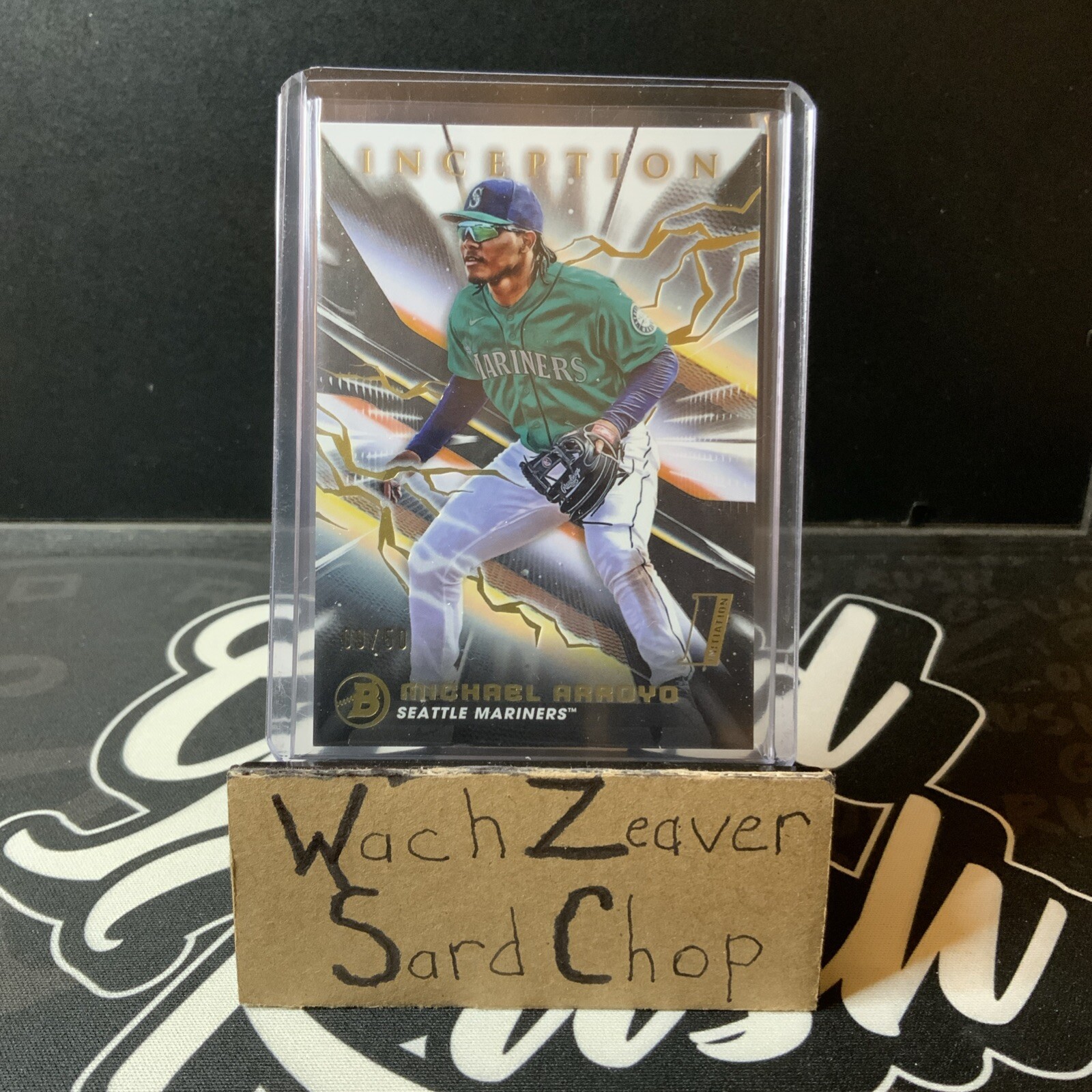 2023 Bowman Inception - Gold Foil Electricity #5 Michael Arroyo /50 (RC)