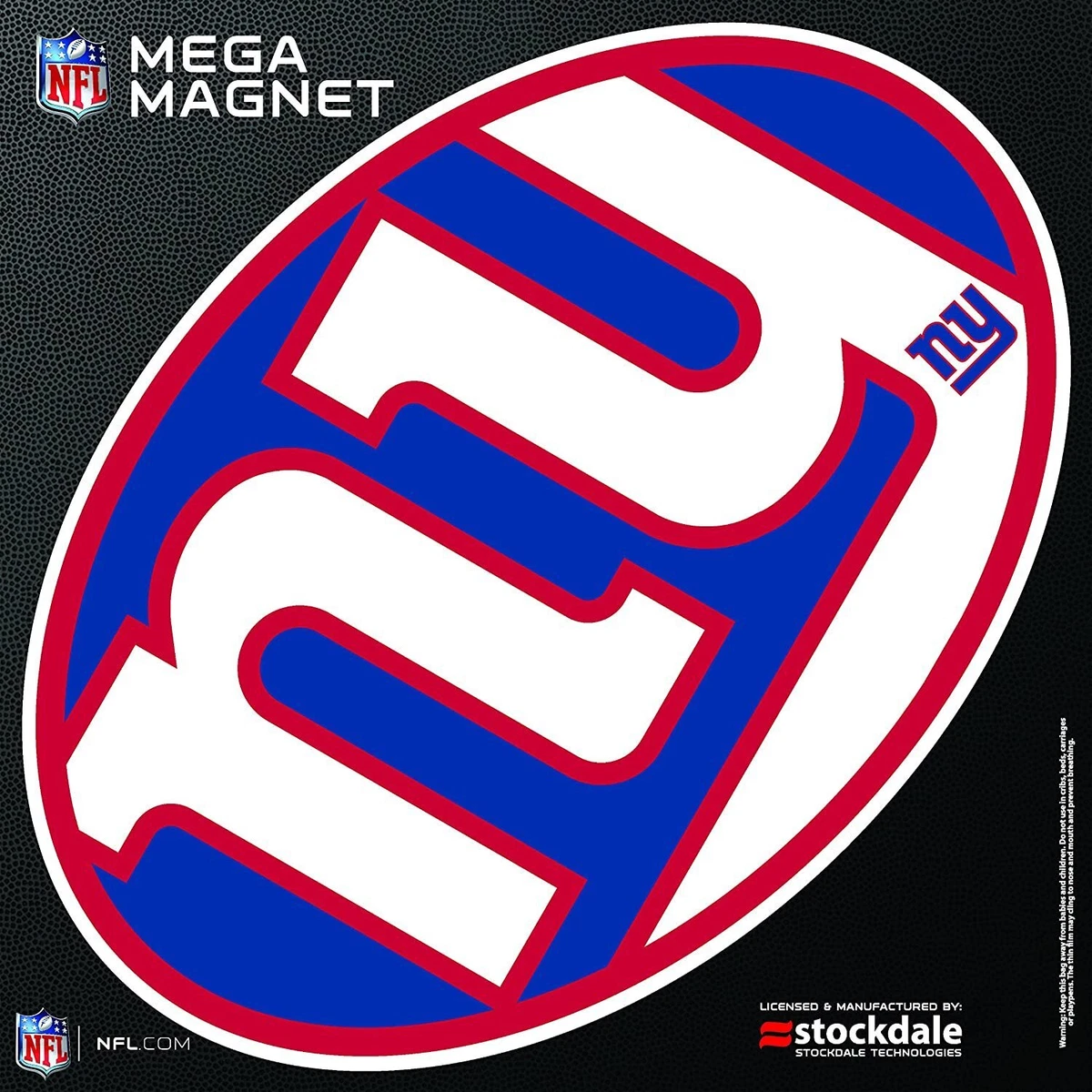 HUGE NY NEW YORK GIANTS Sports Magnet 12 inch x 12 inch NFL