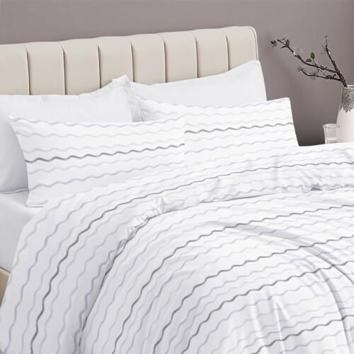 Duvet Cover Set Poly Cotton Quilt Covers Reversible Single Double Bedding Sets - Picture 8 of 19