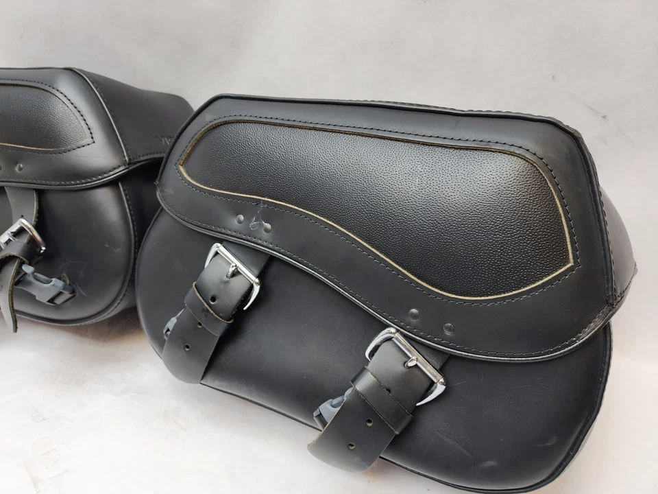 OEM VICTORIA VEGAS & KINGPIN CUERO ALFORJAS PAR USADAS '06-'09 SIN LLAVE Foto 3 de 4