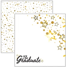 The Graduate with Stars, graduation DS scrapbook paper - Reminisce TGR031