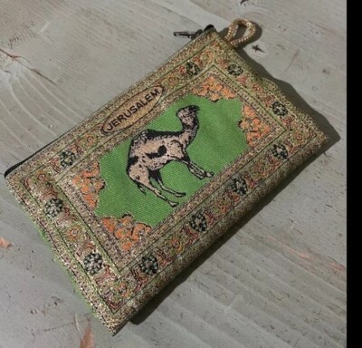 MADE IN Jerusalem Art SAFEMONEY COIN Portafoglio ORIGINAL Coin Bag Safe Money Neu