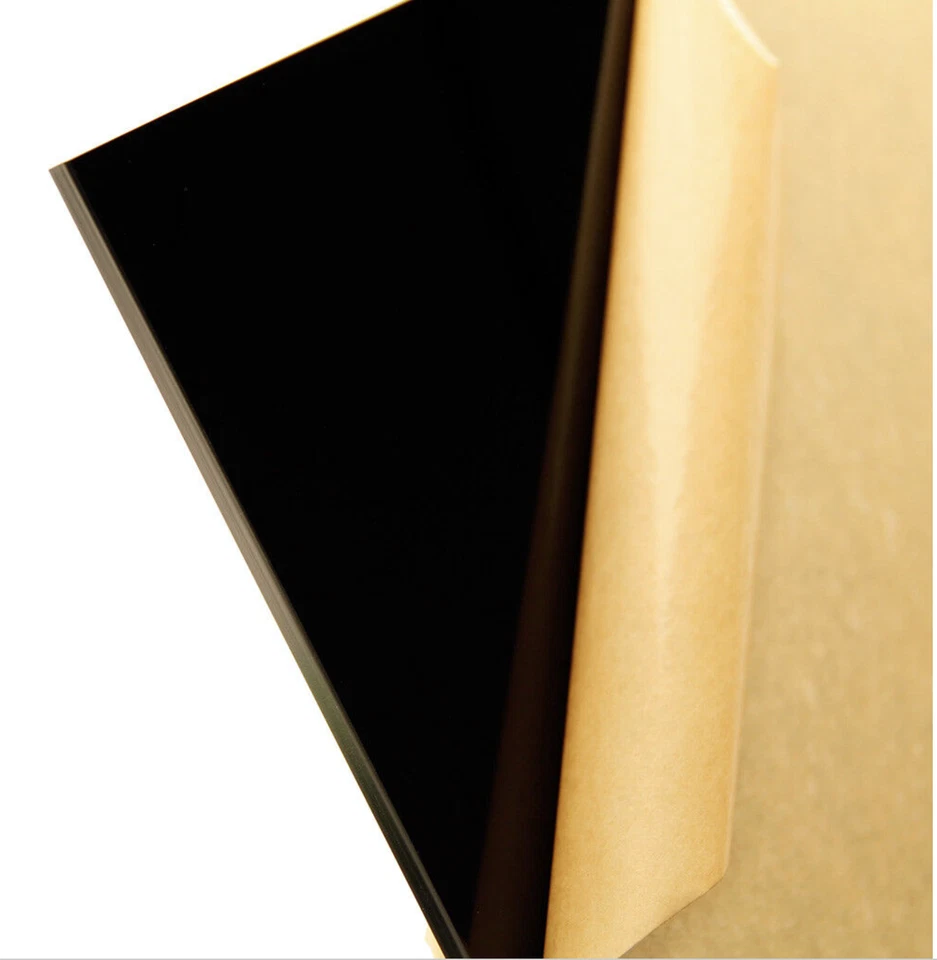 Solid Black Acrylic Plexiglass Sheet Various Sizes and Thickness AZM Displays