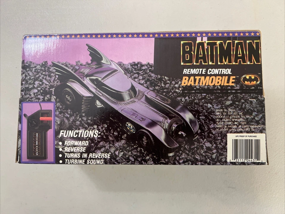 🦇🦇Batimóvil de control remoto Batman #4431 con luz turbo Toy Biz🦇🦇 Foto 3 de 4