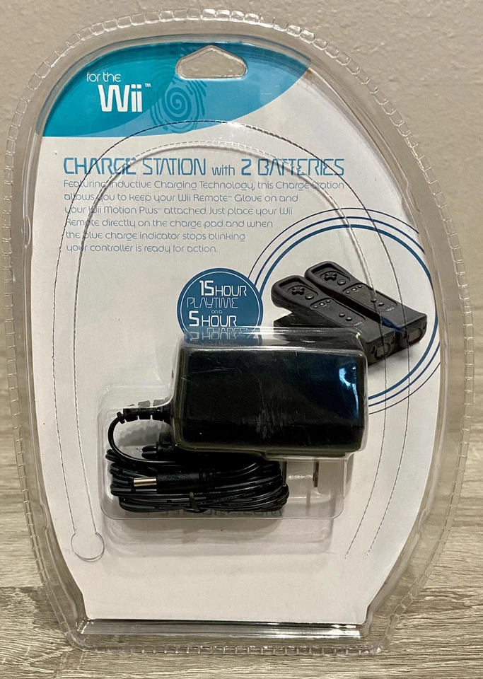 Estación de carga Psyclone para controles remotos Wii Motion Plus con 2 baterías selladas nueva en caja Foto 4 de 4