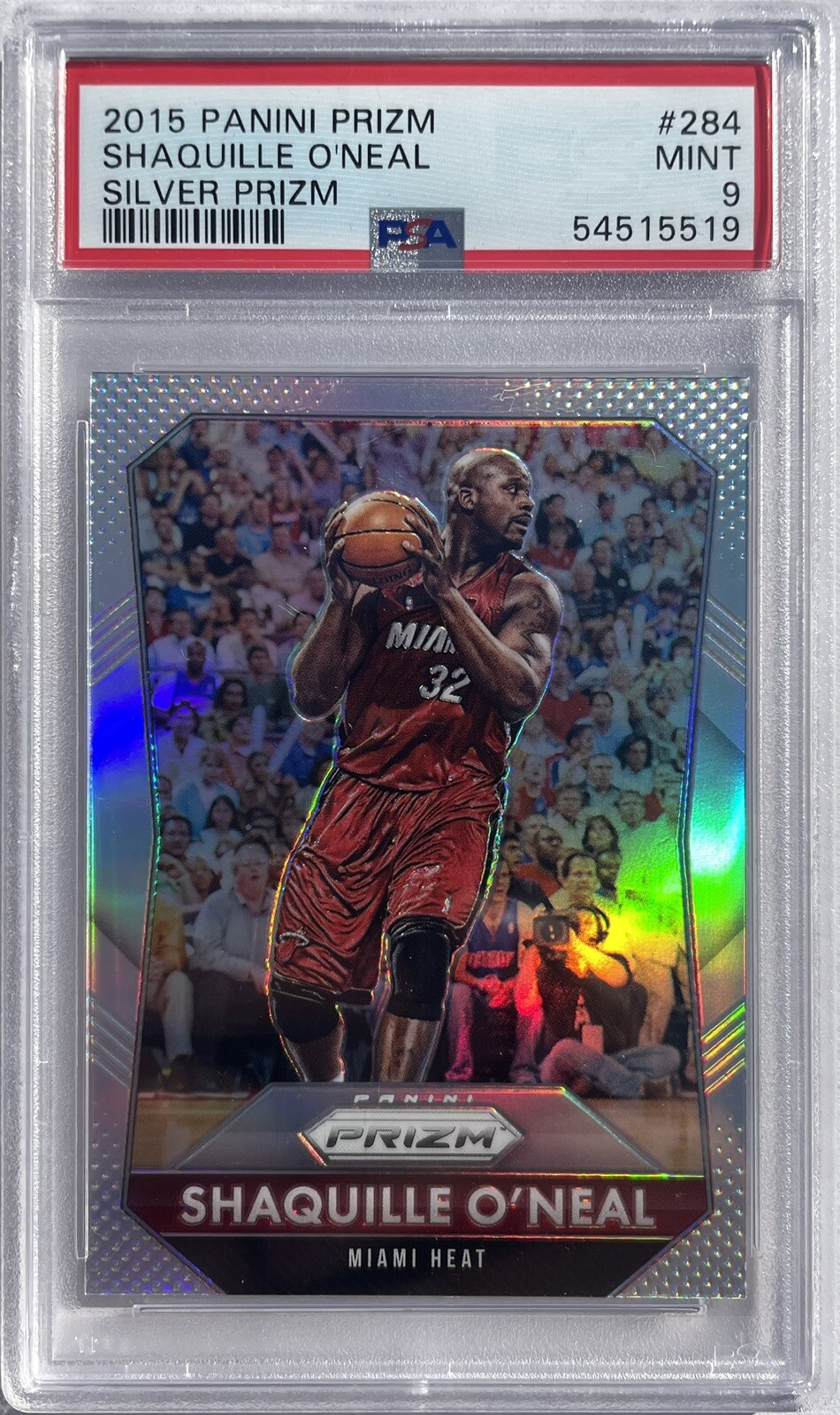 Shaquille O'Neal 2015 Panini Prizm Silver Prizm #284 PSA 9