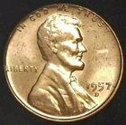 1957-D 1C Lincoln Wheat Cent Brilliant Uncirculated 24sa0813-4