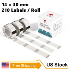Square 14 x 30 mm Transparent Sticker Thermal Labels for Phomemo D30 | 3 Rolls