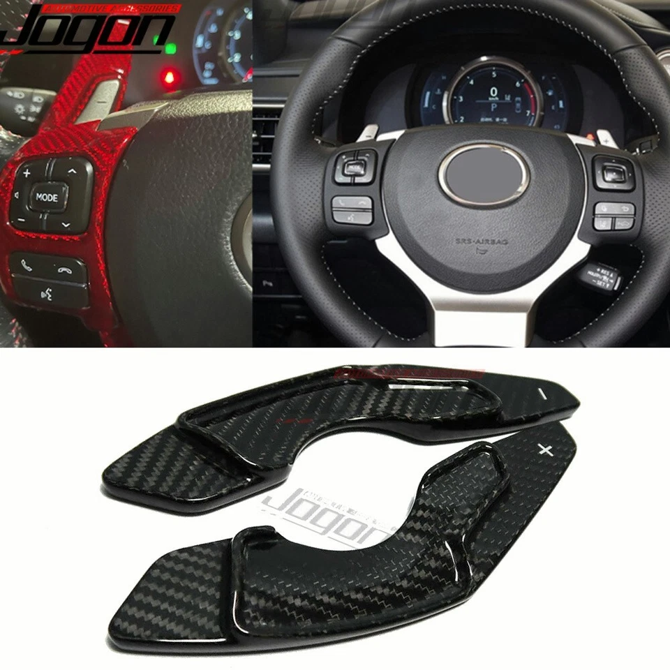 Extensión de paletas de cambio de fibra de carbono para Lexus IS300 IS350 IS500 AWD 2021-2024 Foto 2 de 4