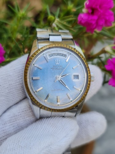 Vintage Rare Ricoh Medallion President Automatic Sky Dial Japan Men's Watch - Picture 2 of 16