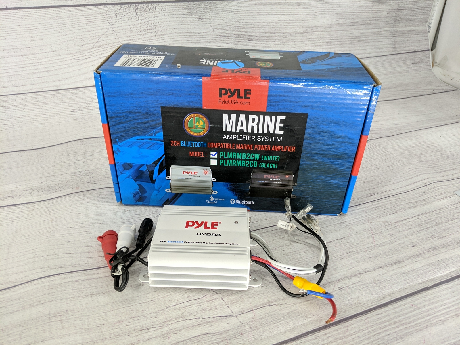 Pyle Auto 2-Channel Bridgeable Marine Amplifier with Bluetooth Speakers *READ*