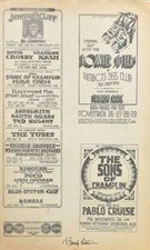 Aerosmith David Crosby Fleetwood Mac Concert Handbill 1975 Randy Tuten Signed...