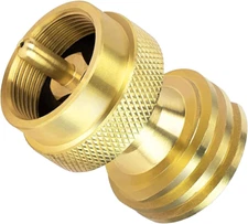 Universal Solid Brass Propane Tank Adapter 20LB to 1LB Converter QCC1 Regulator