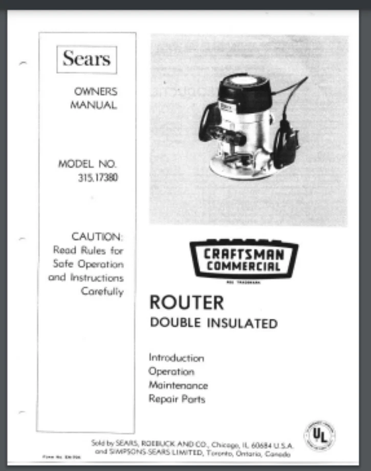 Craftsman radial arm on sale saw router attachment