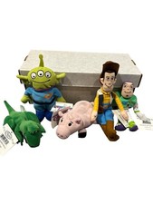 The Disney Store 8" Beanbag Plush Toy Story Woody, Buzz, Hamm, Alien, Rex Lot 5