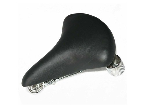 Completo Confort Cuero Negro Asiento Sillín Para Vintage | eBay