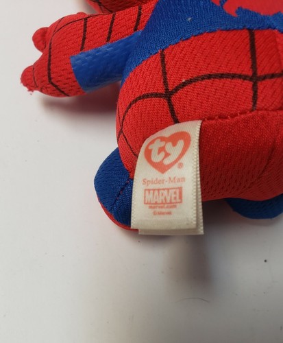 TY Beanie Baby 6" SPIDER-MAN Spiderman (Marvel) Plush Stuffed Animal Toy - Picture 8 of 12