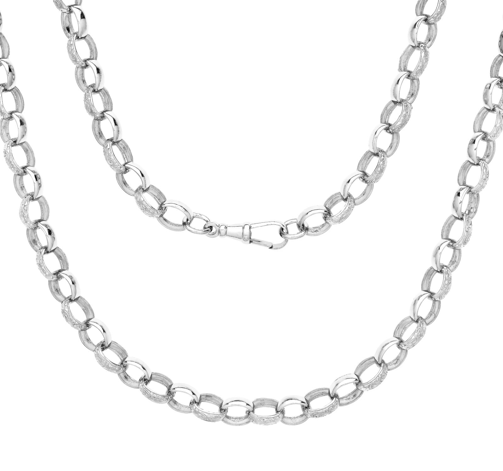 Catena In Argento Sterling 925, Collana - Cavo Piatto Ovale - Finito Collana Per Ciondolo, Ready To Wear - 26 Pollici (1 Pc)-codice: 601043-26 - Italia - Foto 7