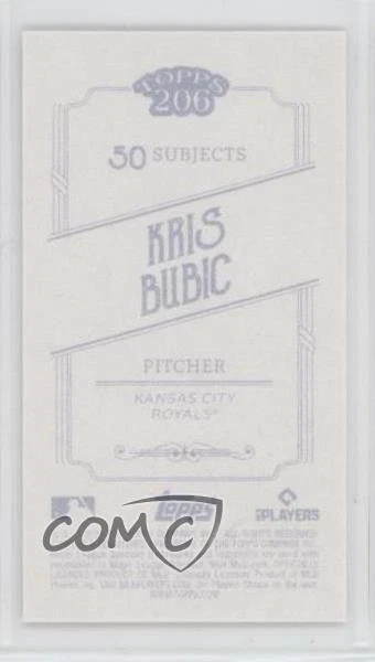 2021 Topps 206 Series 1 Blackless Kris Bubic #42 Rookie RC - Image 2 of 2