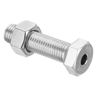 1set M16x60mm Hollow External Hexagon Screw Lamp Threading Through Hole Bolt